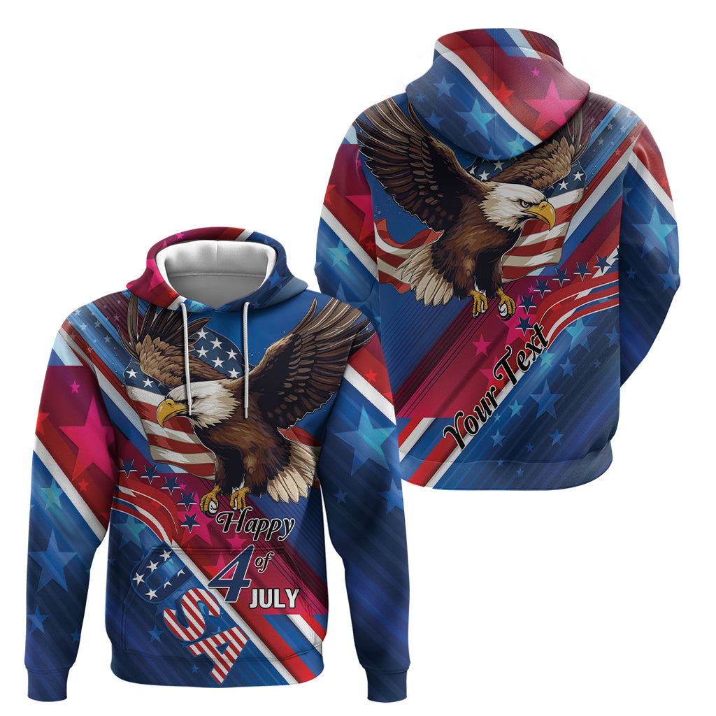 Personalized USA Independence Day 2024 Hoodie United States Eagle LT01