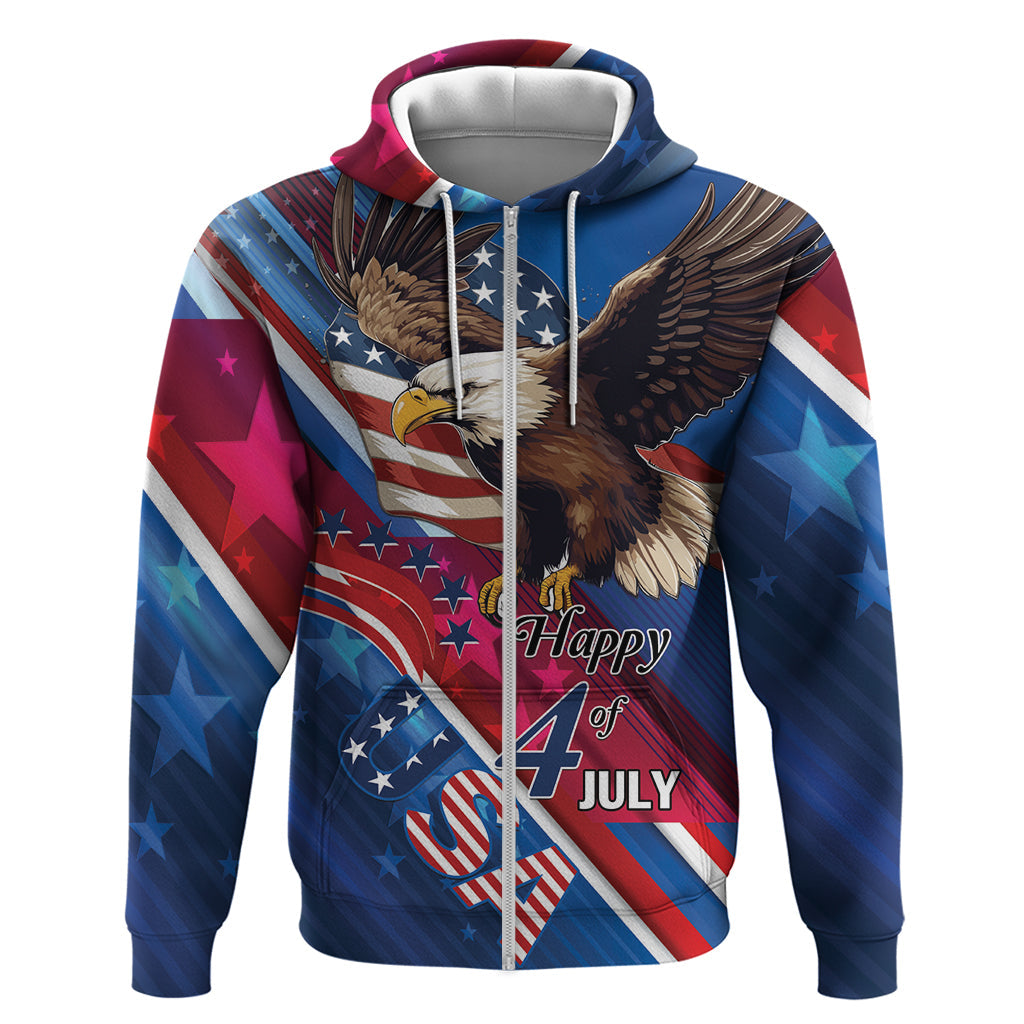 Personalized USA Independence Day 2024 Hoodie United States Eagle LT01