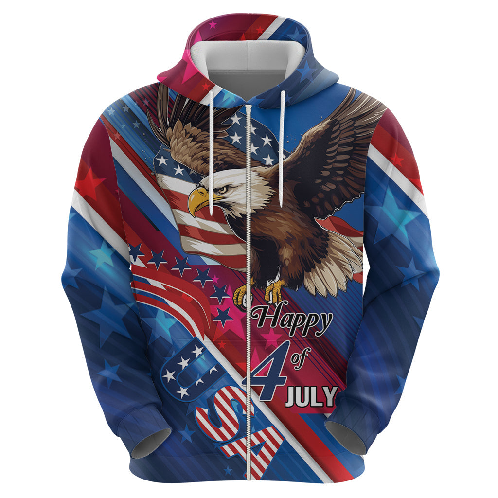 Personalized USA Independence Day 2024 Hoodie United States Eagle LT01