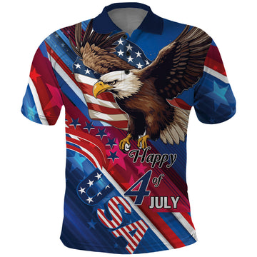 Personalized USA Independence Day 2024 Polo Shirt United States Eagle LT01