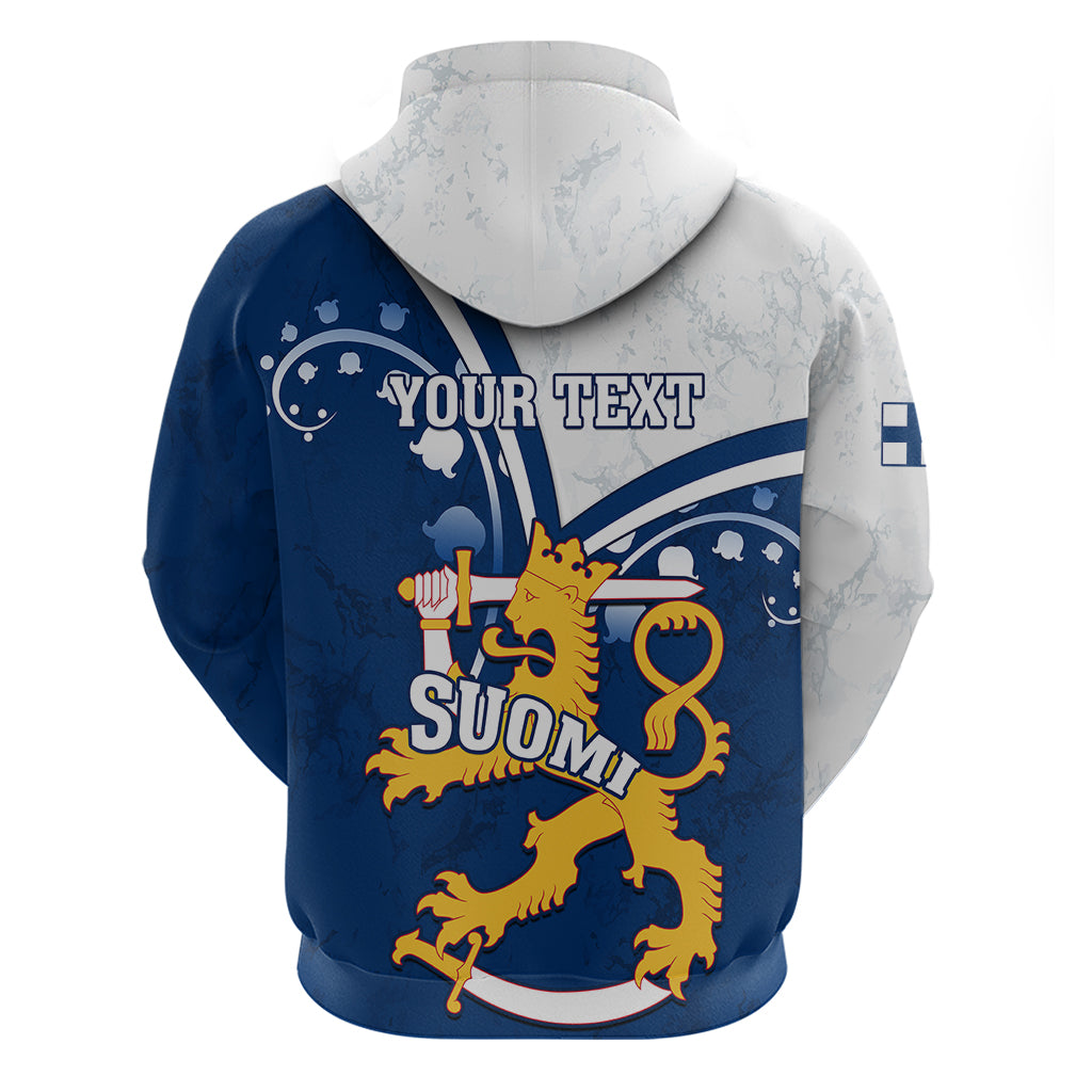 Personalised Finland Hoodie Suomi Lion With Lily of the Valley LT01