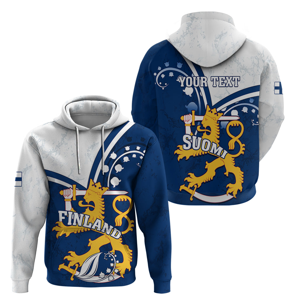 Personalised Finland Hoodie Suomi Lion With Lily of the Valley LT01