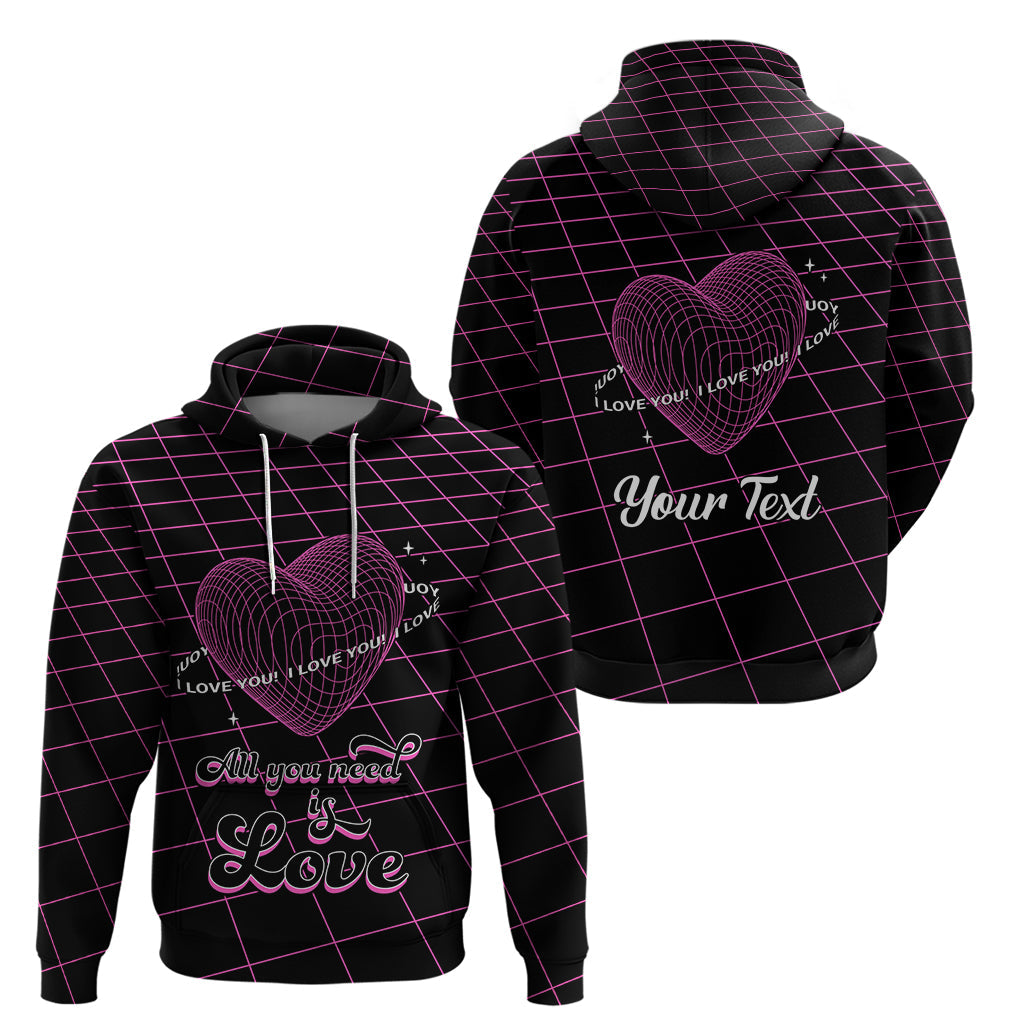 All You Need is Love Valentine Day Hoodie Geometry Wireframe Style LT01