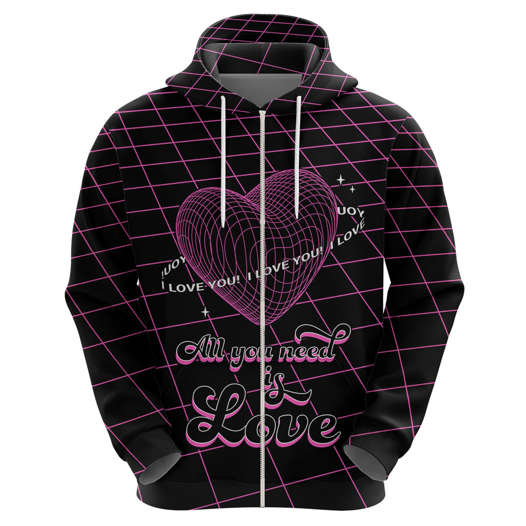 All You Need is Love Valentine Day Hoodie Geometry Wireframe Style LT01