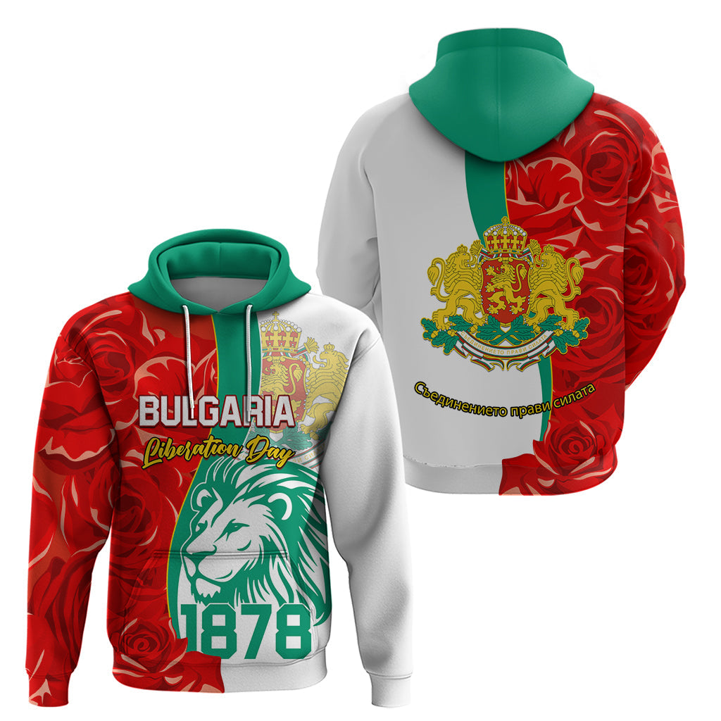 Bulgaria Liberation Day Hoodie Lion With Rose Flag Style LT01