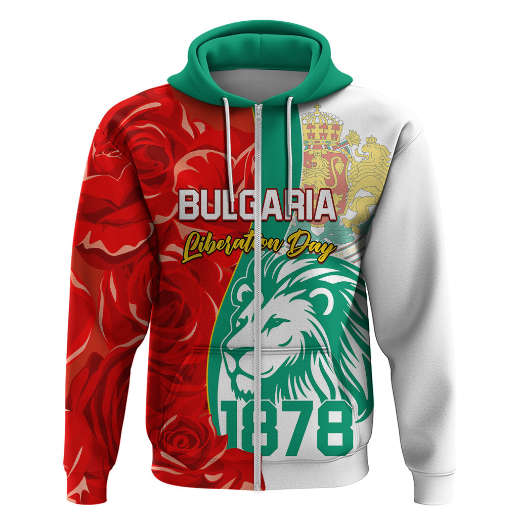 Bulgaria Liberation Day Hoodie Lion With Rose Flag Style LT01