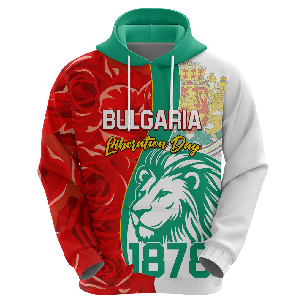 Bulgaria Liberation Day Hoodie Lion With Rose Flag Style LT01