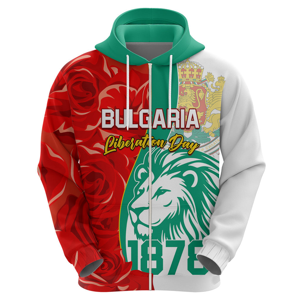 Bulgaria Liberation Day Hoodie Lion With Rose Flag Style LT01