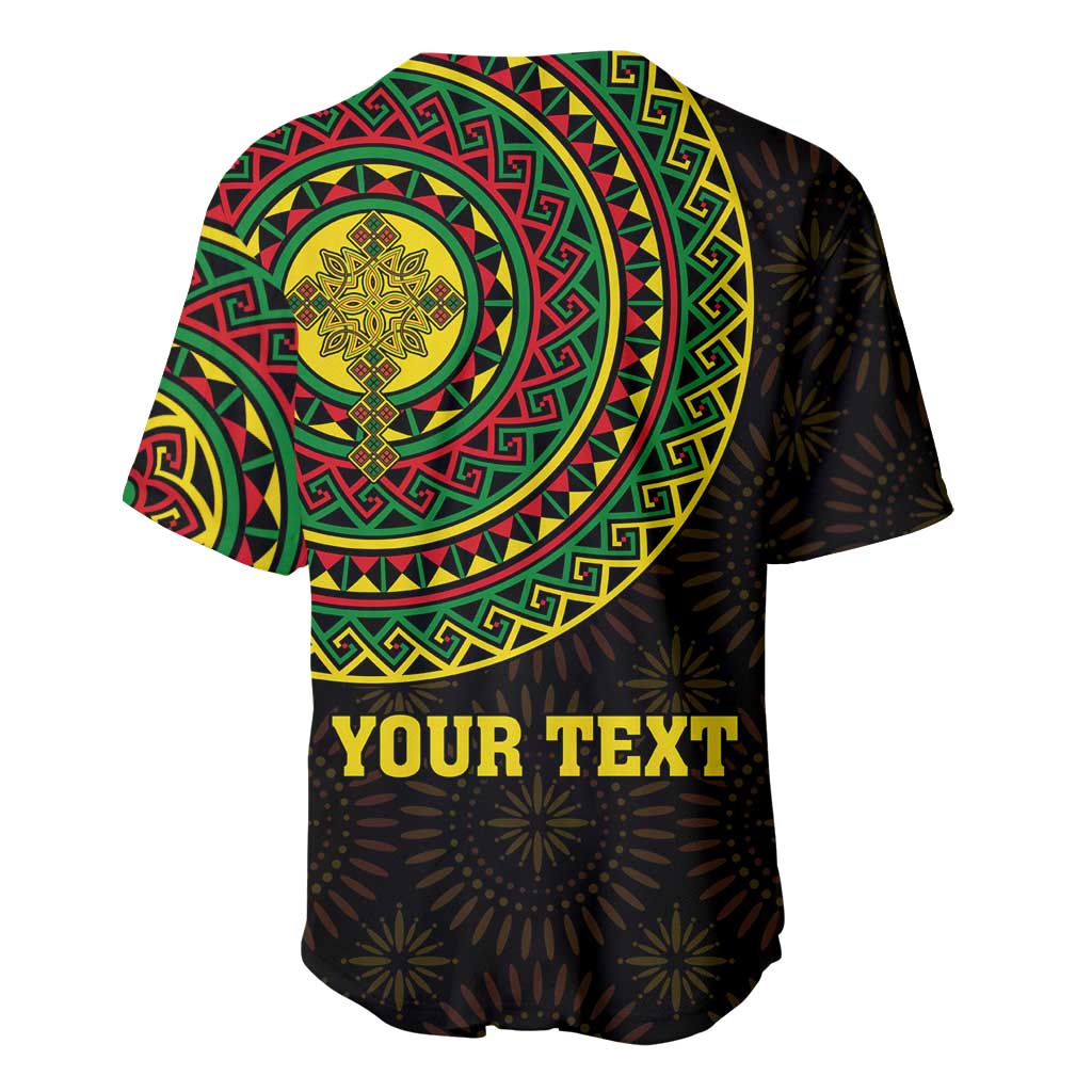 Ethiopia National Day Baseball Jersey Lion Of Judah African Pattern LT01