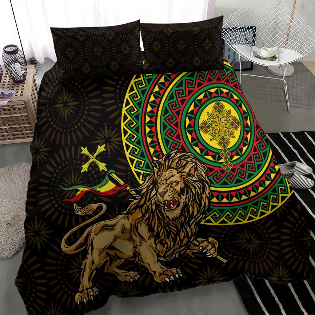 Ethiopia National Day Bedding Set Lion Of Judah African Pattern LT01
