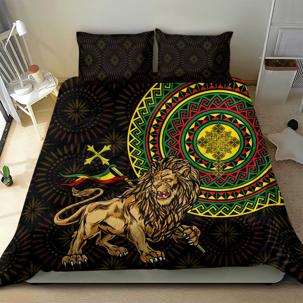 Ethiopia National Day Bedding Set Lion Of Judah African Pattern LT01