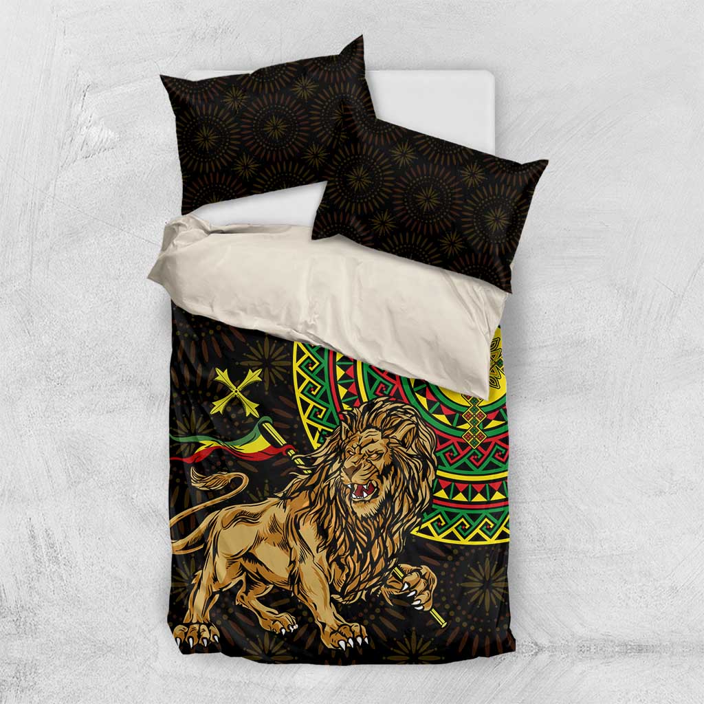 Ethiopia National Day Bedding Set Lion Of Judah African Pattern LT01