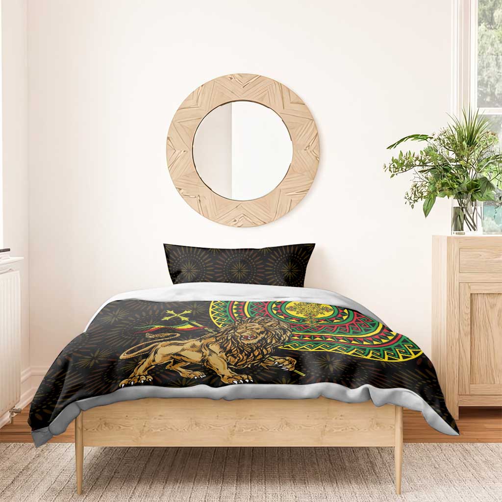 Ethiopia National Day Bedding Set Lion Of Judah African Pattern LT01