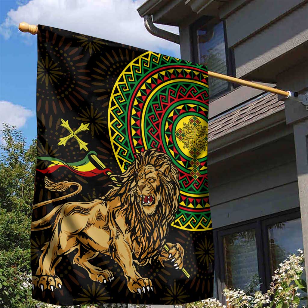 Ethiopia National Day Garden Flag Lion Of Judah African Pattern LT01