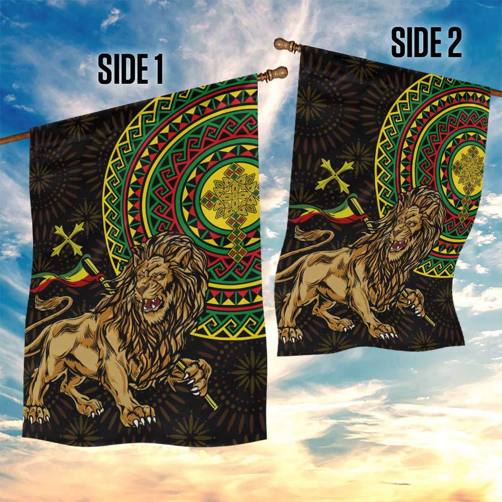 Ethiopia National Day Garden Flag Lion Of Judah African Pattern LT01