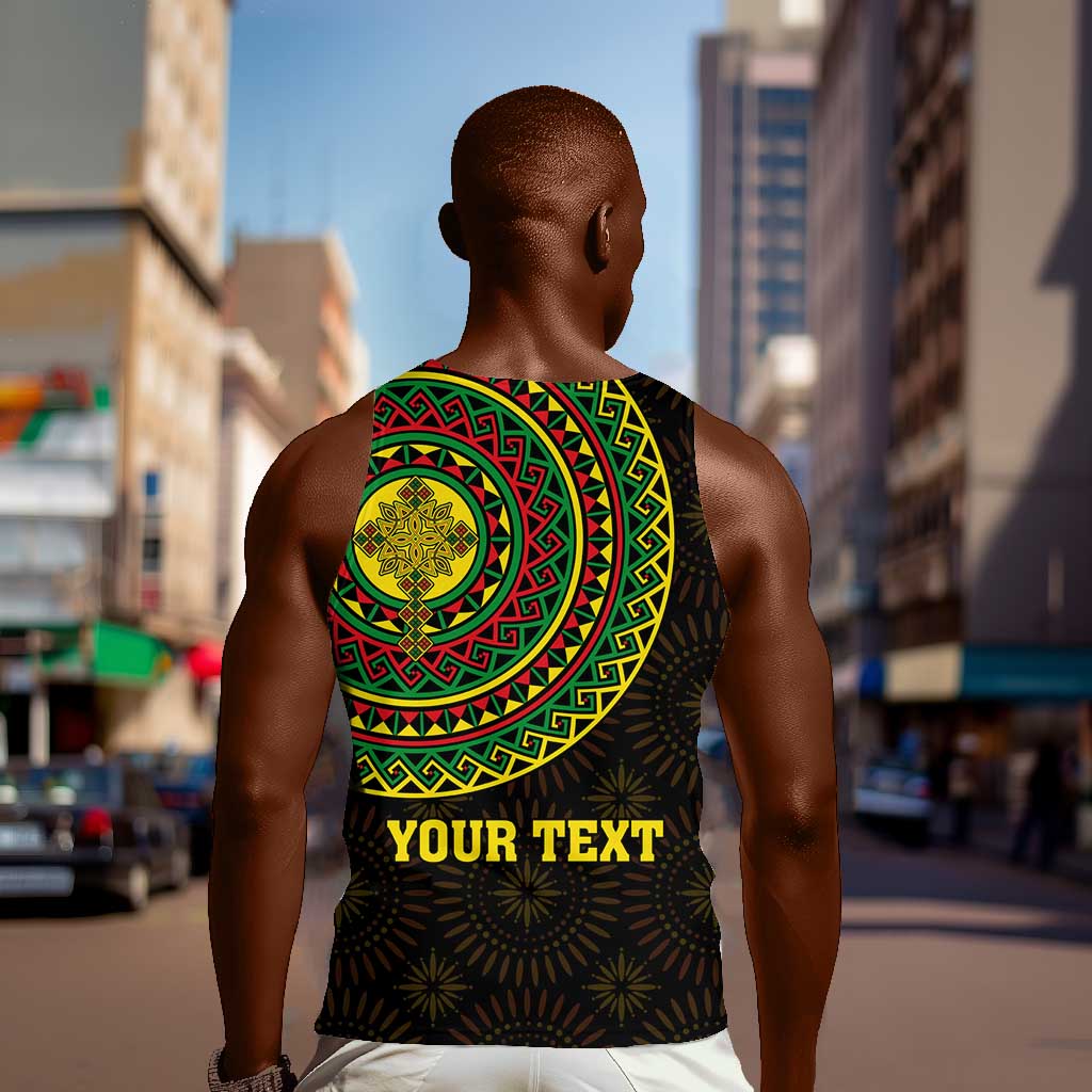 Ethiopia National Day Men Tank Top Lion Of Judah African Pattern LT01
