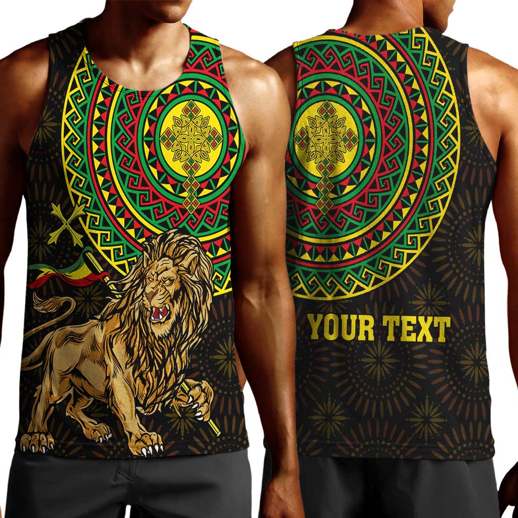 Ethiopia National Day Men Tank Top Lion Of Judah African Pattern LT01