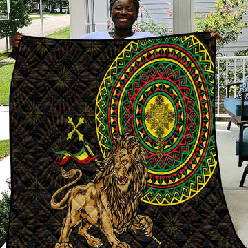 Ethiopia National Day Quilt Lion Of Judah African Pattern LT01