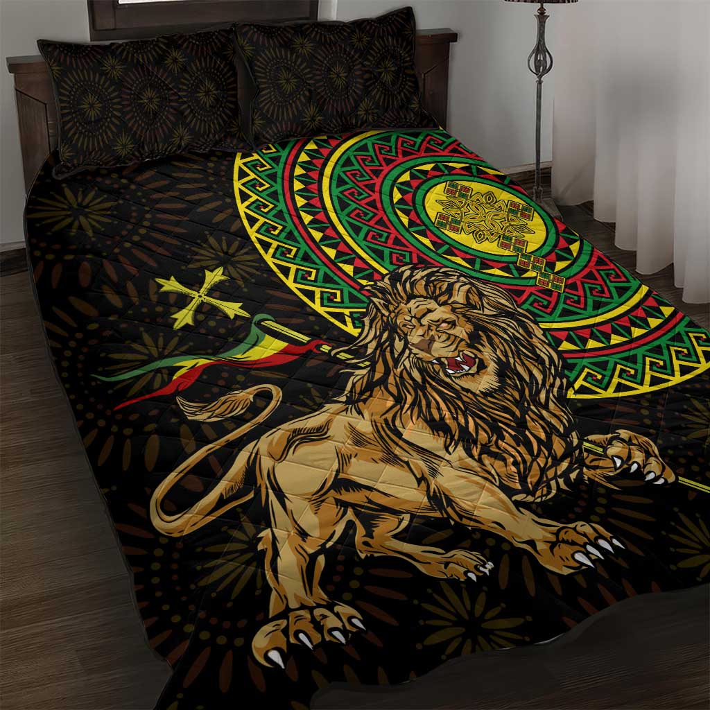 Ethiopia National Day Quilt Bed Set Lion Of Judah African Pattern LT01