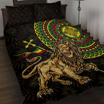 Ethiopia National Day Quilt Bed Set Lion Of Judah African Pattern LT01