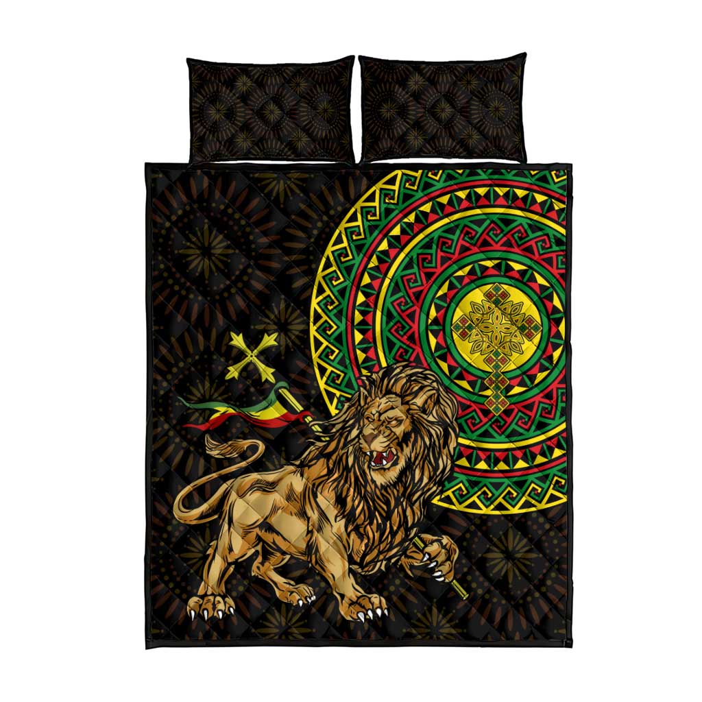 Ethiopia National Day Quilt Bed Set Lion Of Judah African Pattern LT01