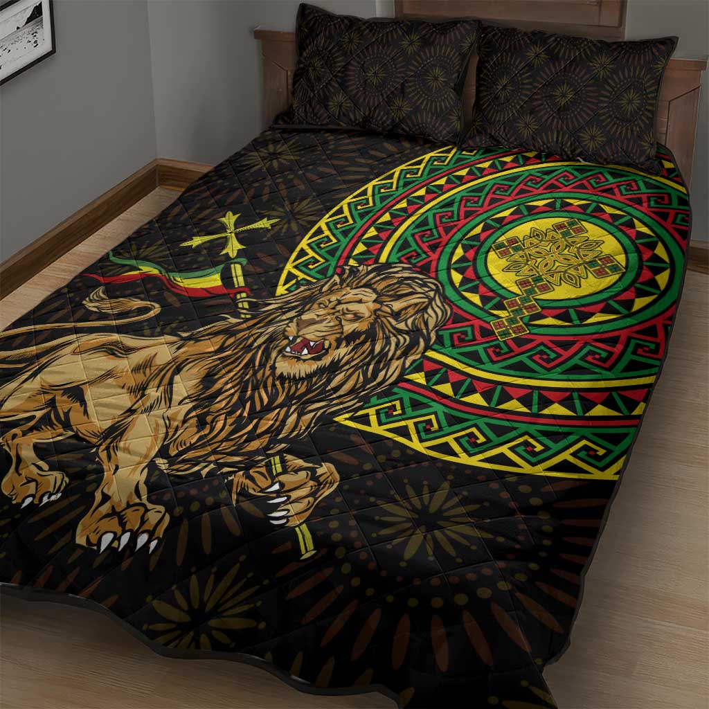 Ethiopia National Day Quilt Bed Set Lion Of Judah African Pattern LT01