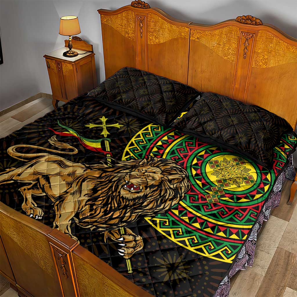 Ethiopia National Day Quilt Bed Set Lion Of Judah African Pattern LT01