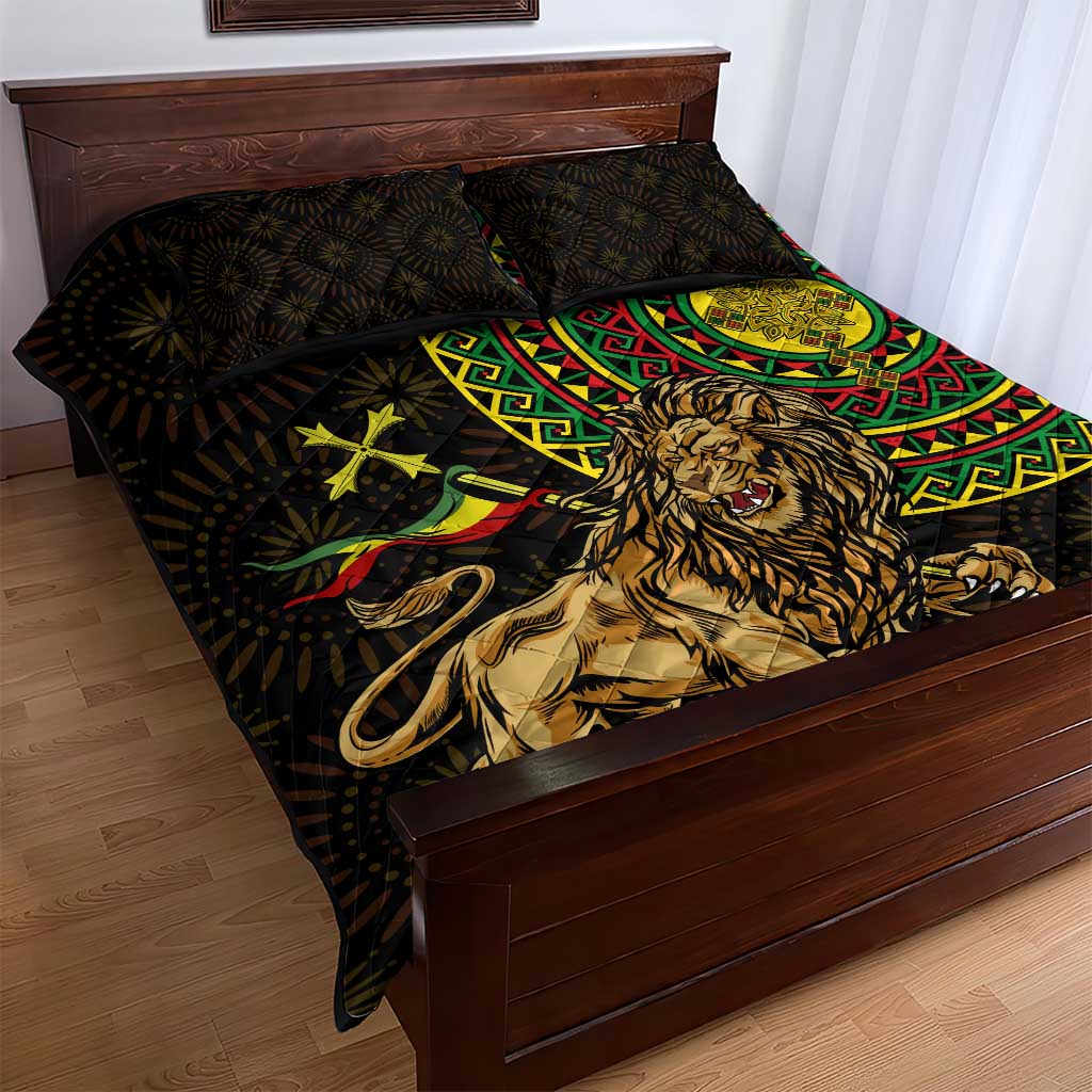 Ethiopia National Day Quilt Bed Set Lion Of Judah African Pattern LT01