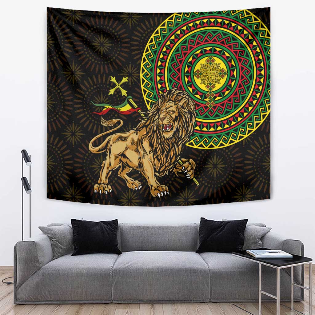 Ethiopia National Day Tapestry Lion Of Judah African Pattern LT01