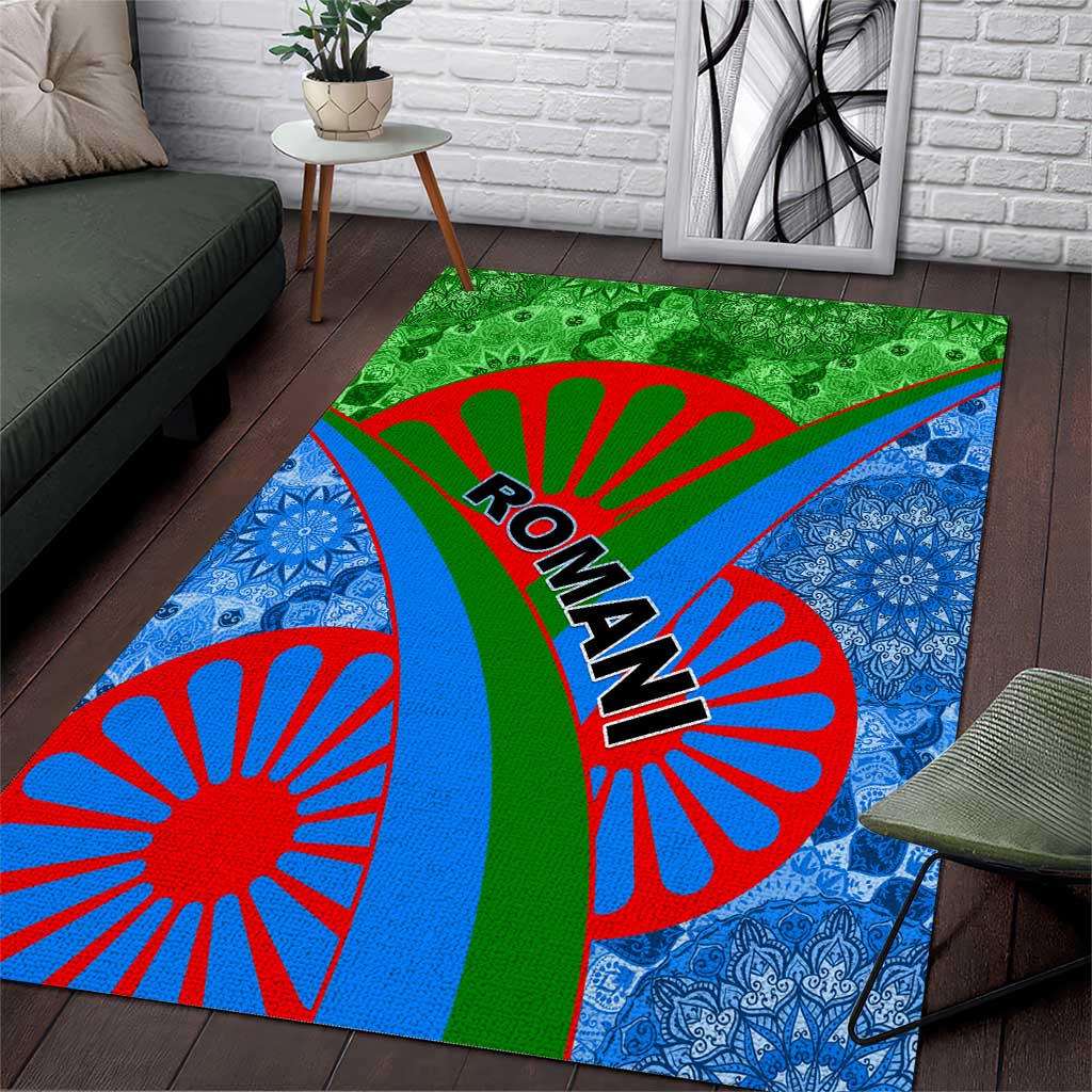 International Romani Day 2024 Area Rug Gypsy Pattern Tribal LT01