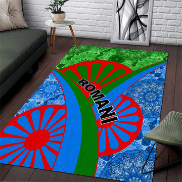 International Romani Day 2024 Area Rug Gypsy Pattern Tribal LT01