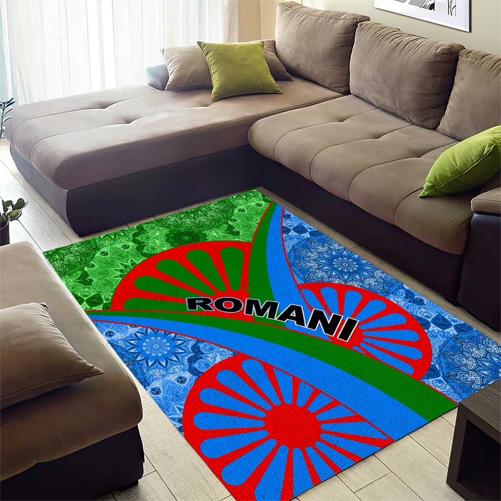International Romani Day 2024 Area Rug Gypsy Pattern Tribal LT01