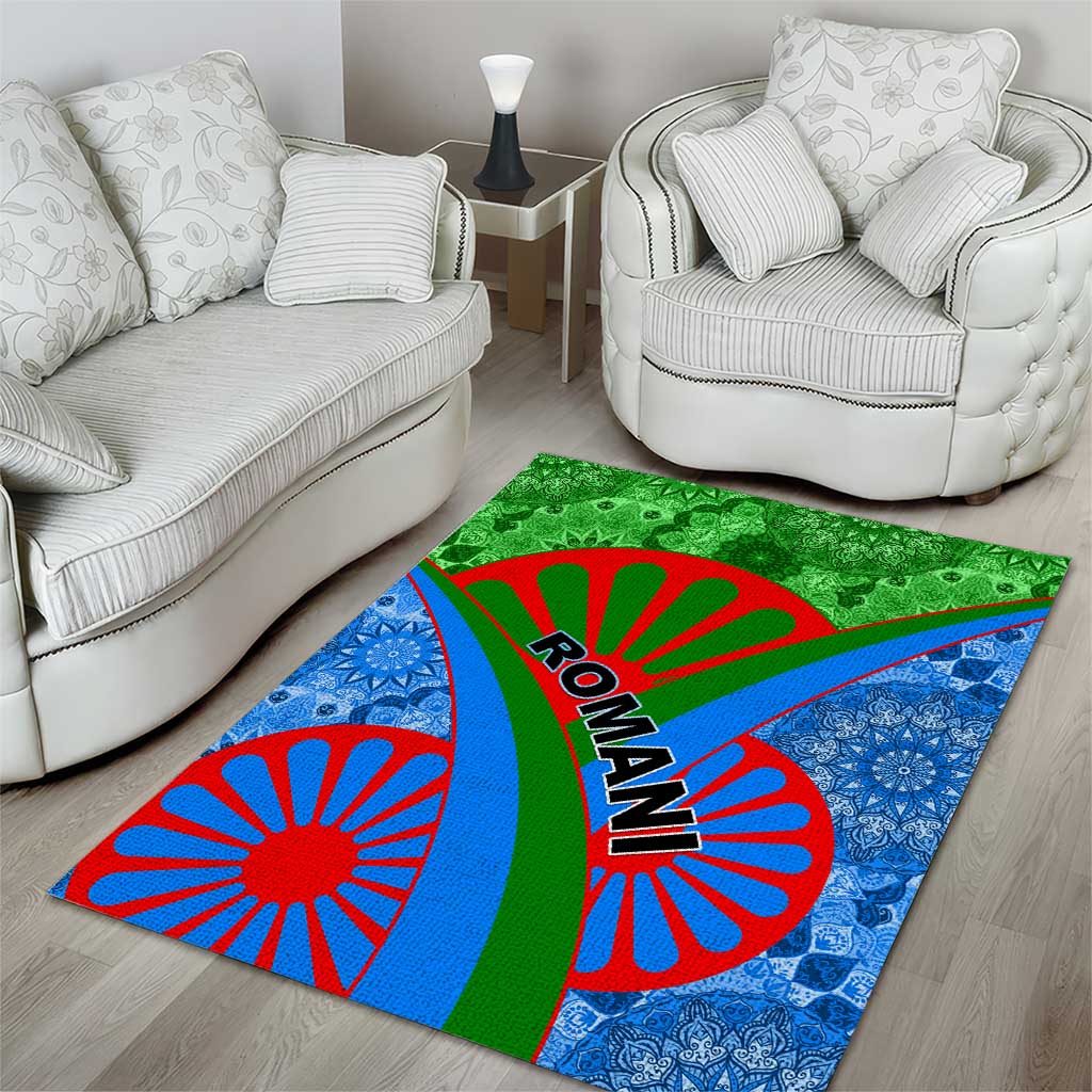 International Romani Day 2024 Area Rug Gypsy Pattern Tribal LT01