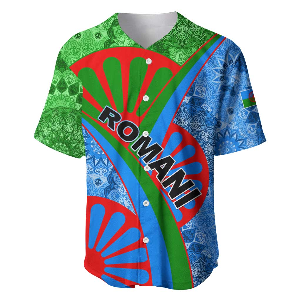 International Romani Day 2024 Baseball Jersey Gypsy Pattern Tribal LT01