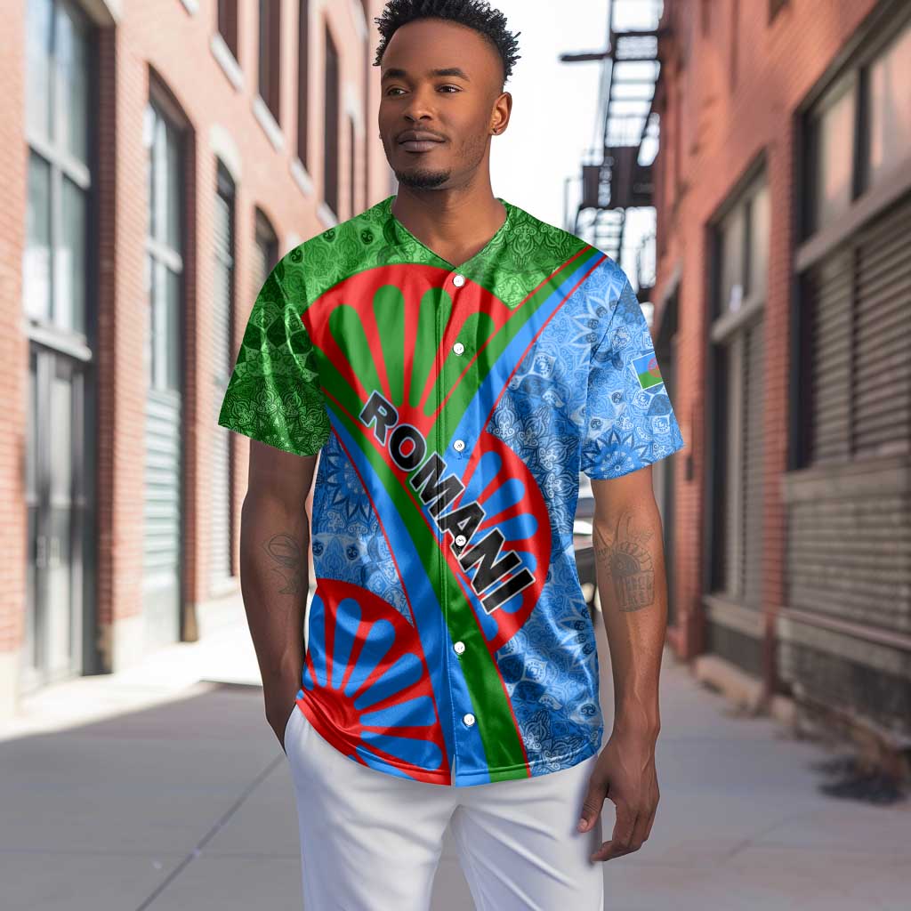 International Romani Day 2024 Baseball Jersey Gypsy Pattern Tribal LT01