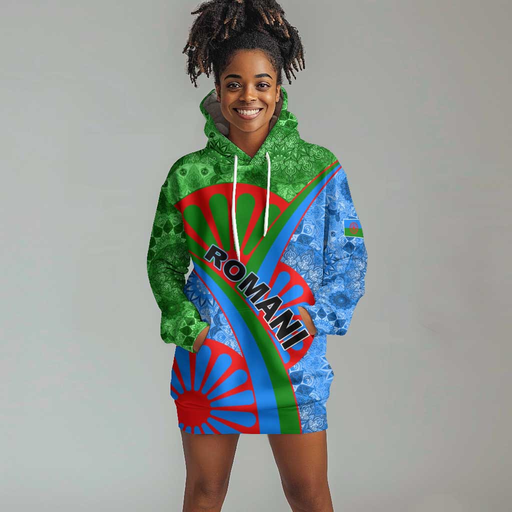 International Romani Day 2024 Hoodie Dress Gypsy Pattern Tribal LT01