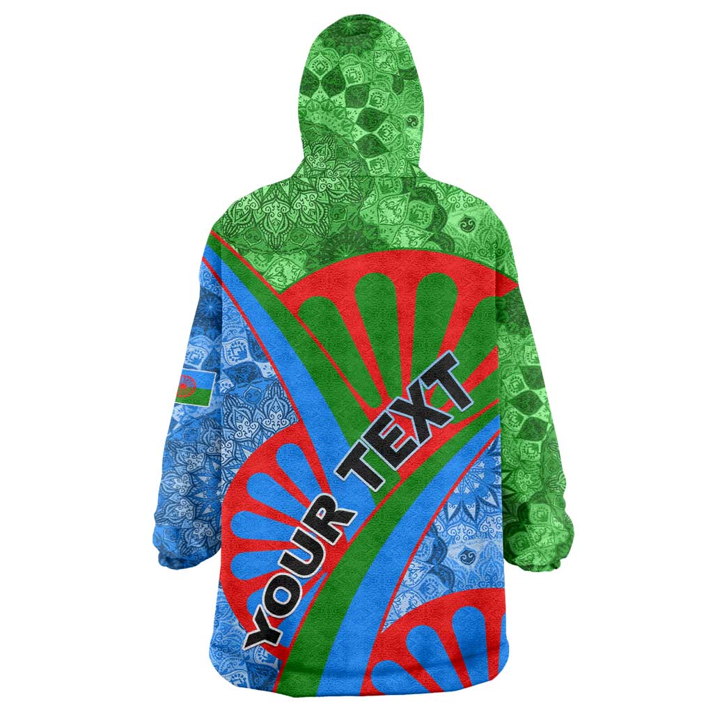 International Romani Day 2024 Wearable Blanket Hoodie Gypsy Pattern Tribal LT01