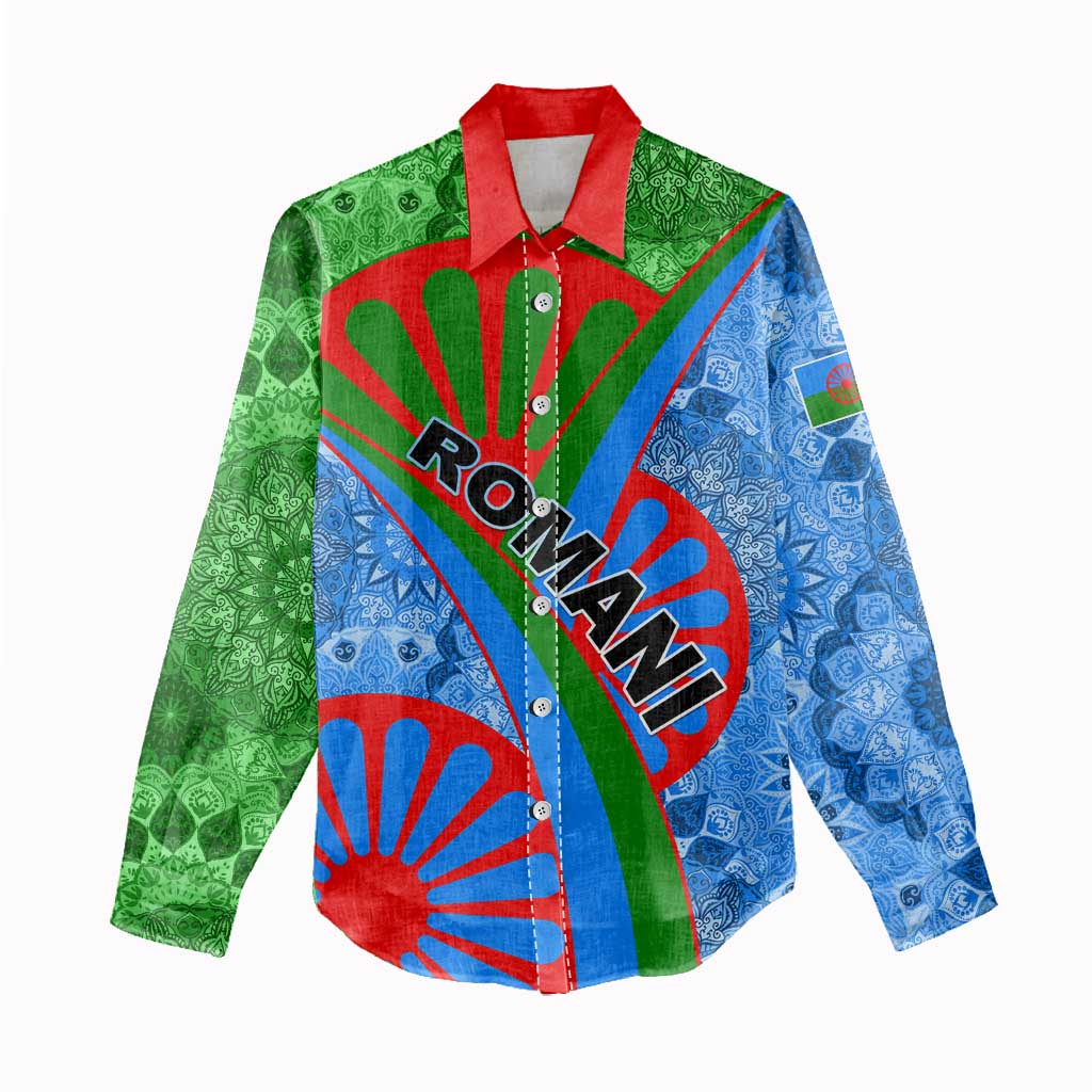 International Romani Day 2024 Women Casual Shirt Gypsy Pattern Tribal LT01