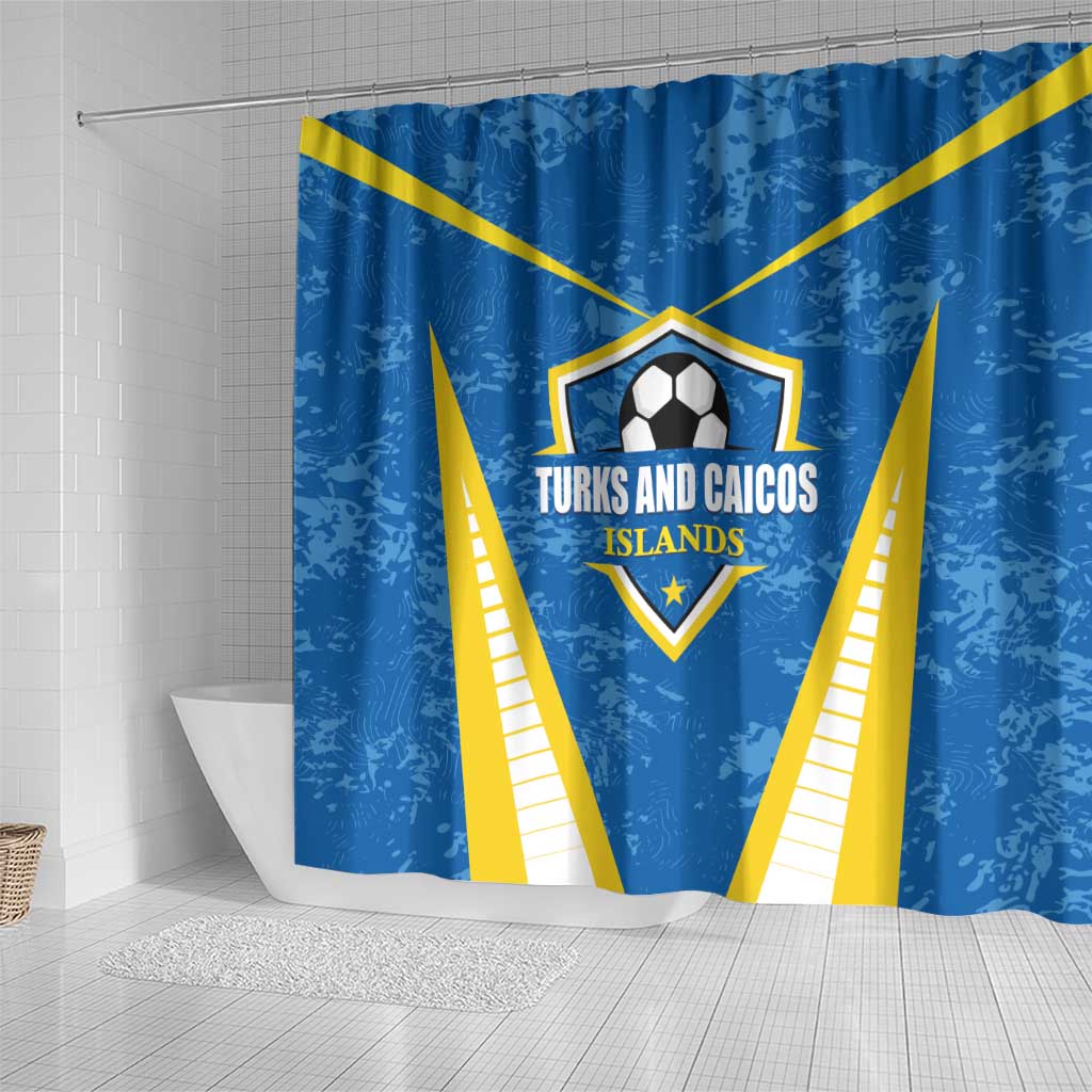 Turks and Caicos Islands Football Shower Curtain Team TCI Go Champions LT01