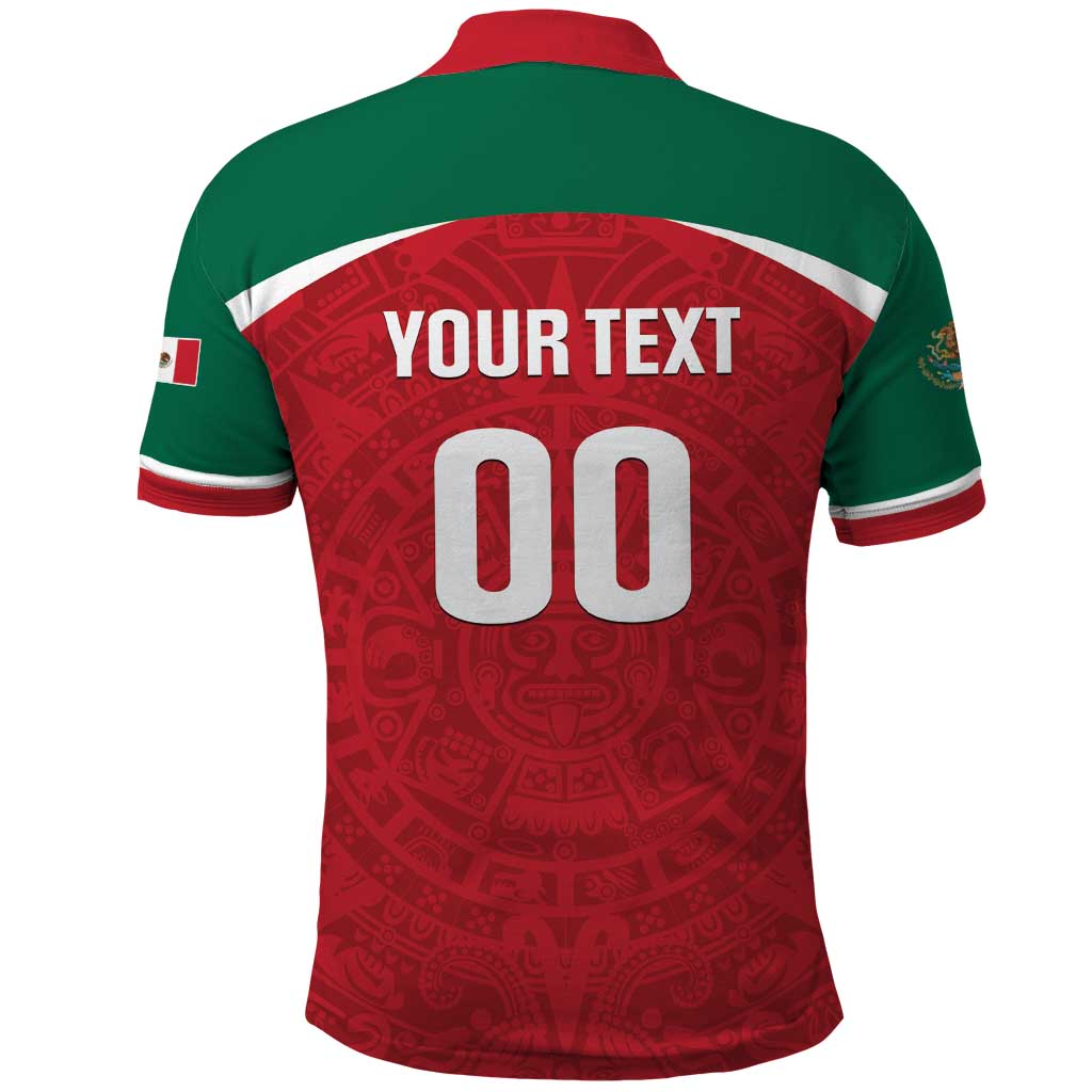 Custom Baseball Mexico Diablos Rojos Polo Shirt Red Devils Aztec Pattern LT01