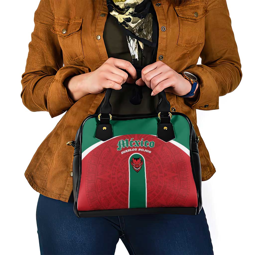 Baseball Mexico Diablos Rojos Shoulder Handbag Red Devils Aztec Pattern LT01
