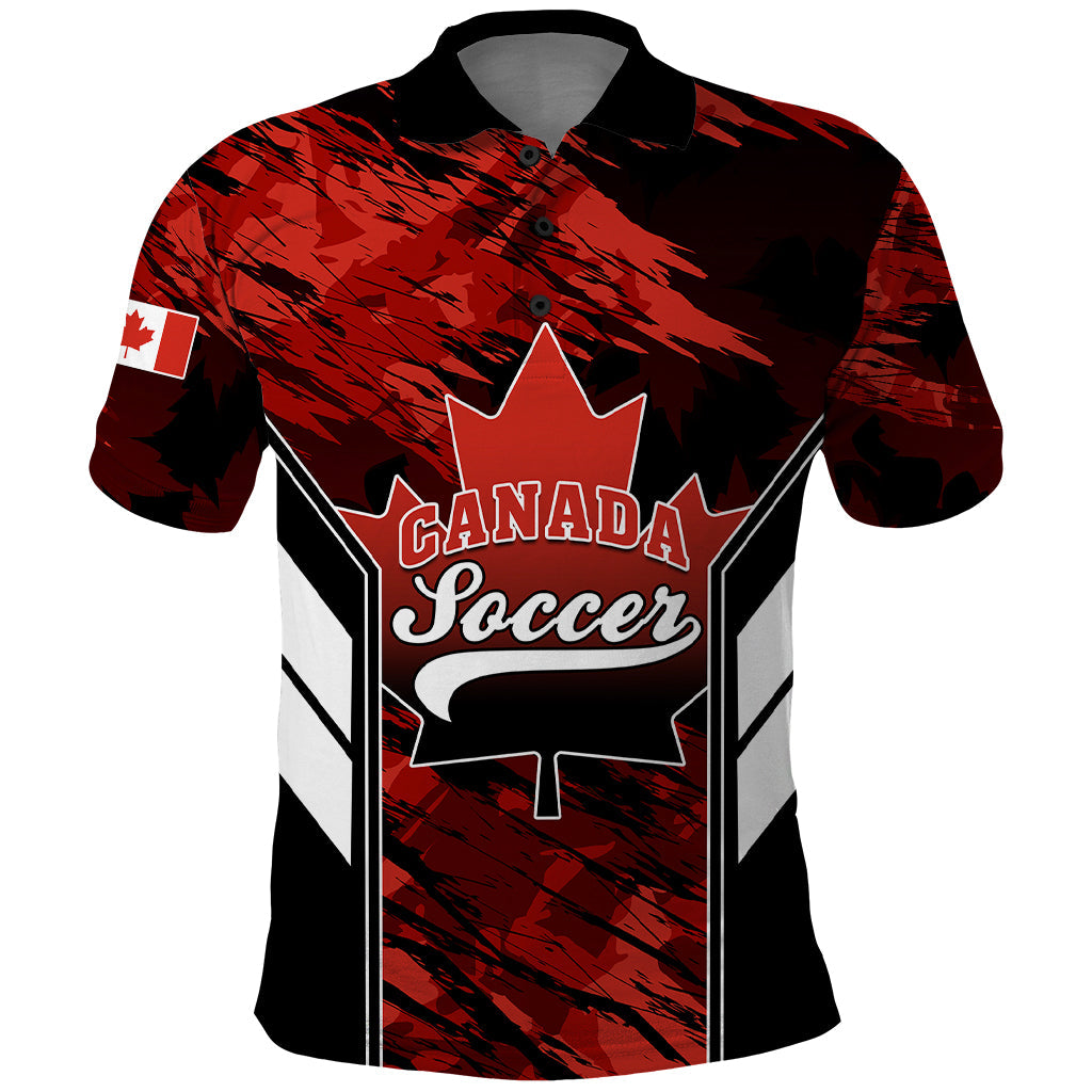 Canada Soccer Polo Shirt Canadian Maple Sporty Style LT01