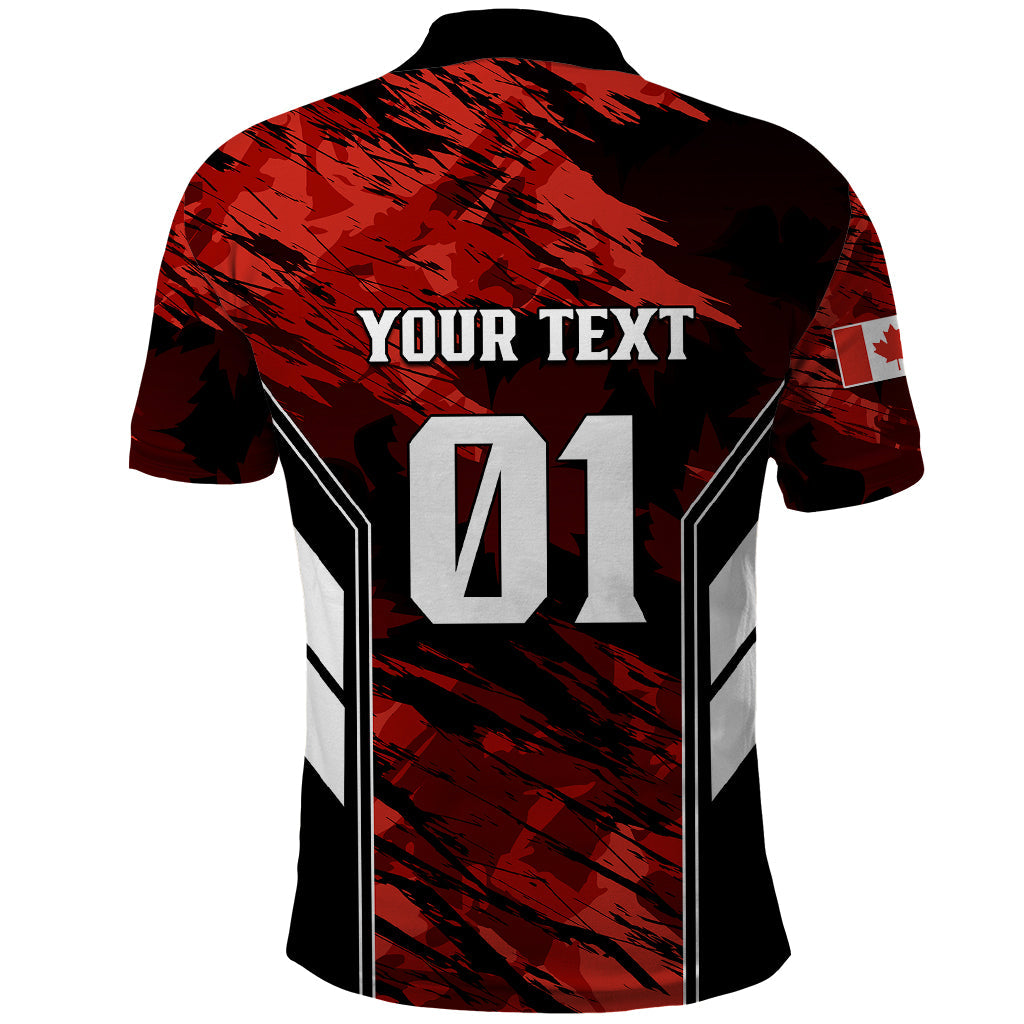 Personalised Canada Soccer Polo Shirt Canadian Maple Sporty Style LT01