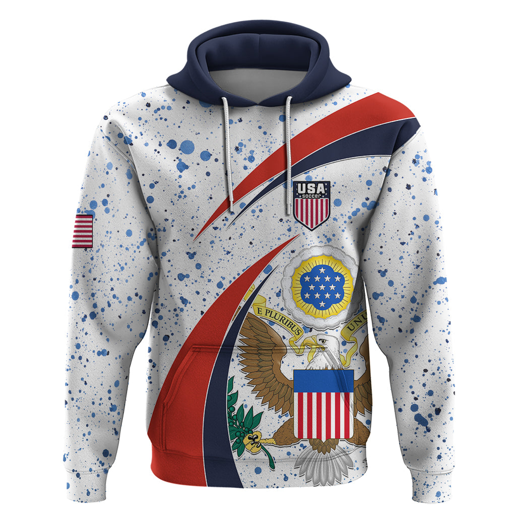 United States Soccer Hoodie USA Coat Of Arms Sporty Style LT01