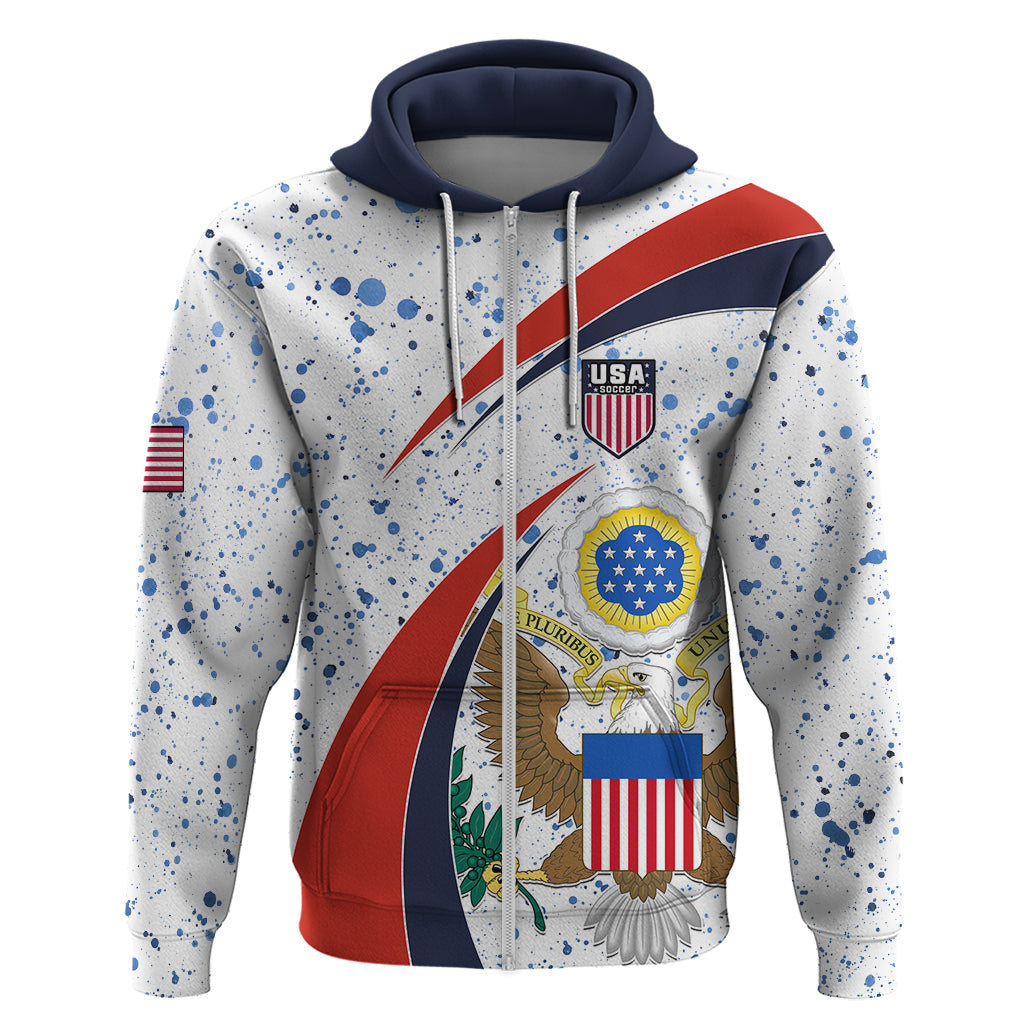 United States Soccer Hoodie USA Coat Of Arms Sporty Style LT01