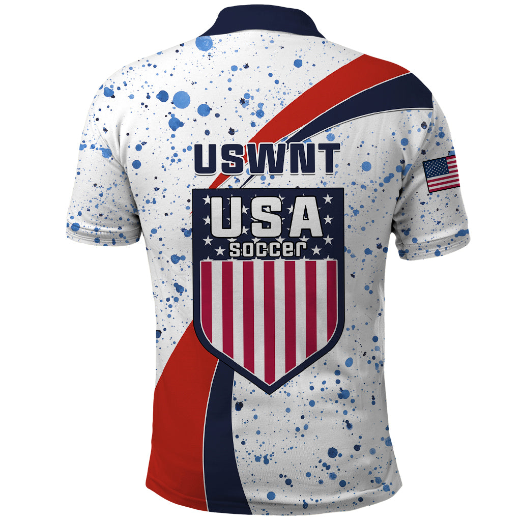 United States Soccer Polo Shirt USA Coat Of Arms Sporty Style LT01
