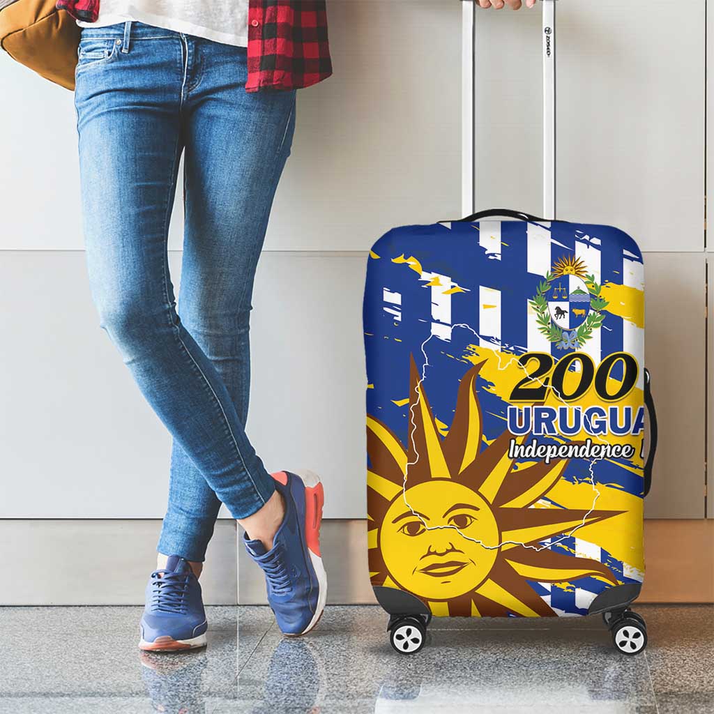 Uruguay 200th Independence Day Luggage Cover Sol de Mayo Grunge Stylized LT01