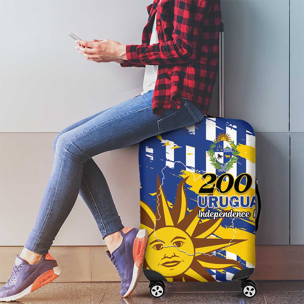 Uruguay 200th Independence Day Luggage Cover Sol de Mayo Grunge Stylized LT01