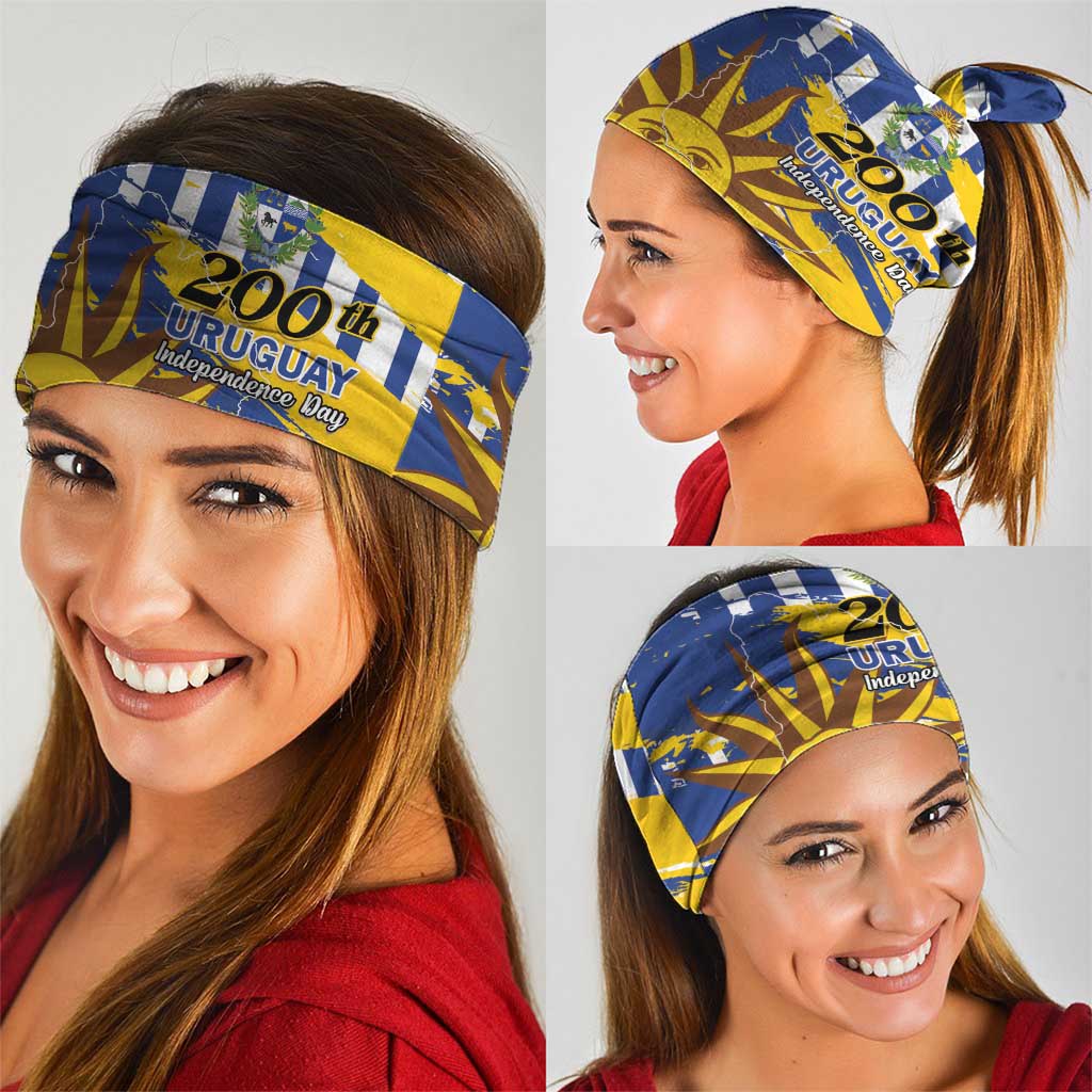 Uruguay 200th Independence Day Neck Gaiter Sol de Mayo Grunge Stylized LT01