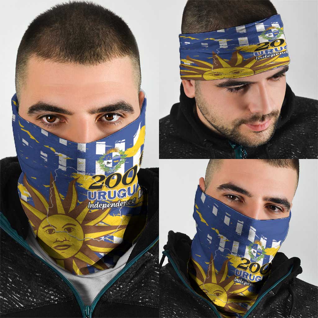 Uruguay 200th Independence Day Neck Gaiter Sol de Mayo Grunge Stylized LT01